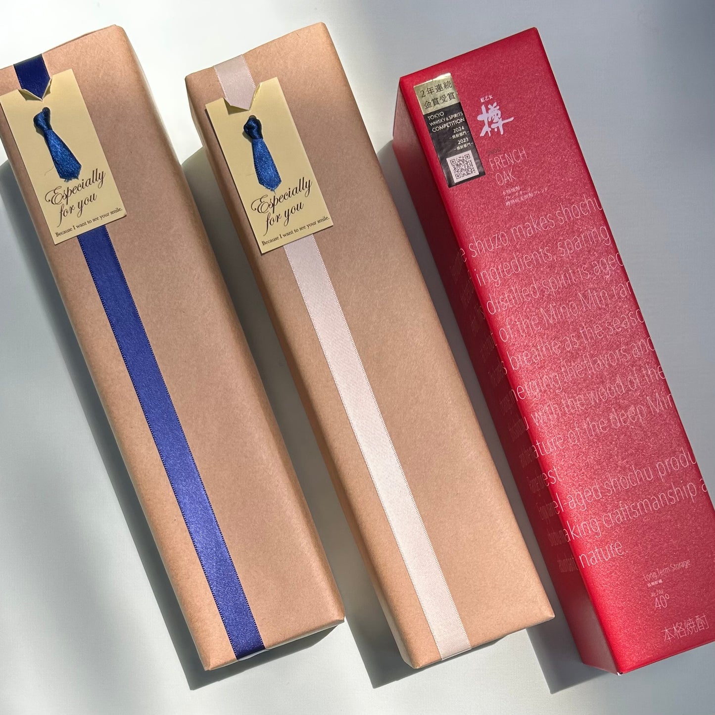 父の日おすすめ!紅乙女樽 FRENCH OAK 長期貯蔵 40° ラッピングVer