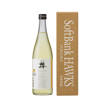 紅乙女樽 FRENCH OAK ホークスラベル カートン入りのラベル